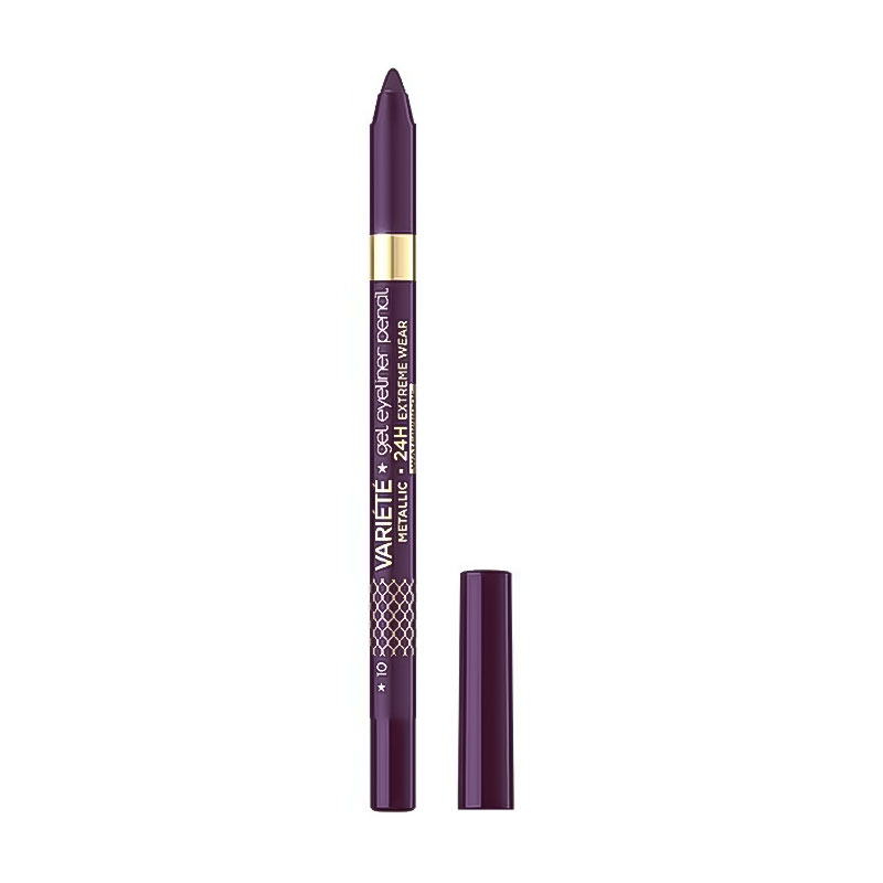 Водостійкий гелевий олівець для очей Eveline Cosmetics Variete Gel Eyeliner Pencil Waterproof 10 Aubergine, 1 г